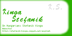 kinga stefanik business card